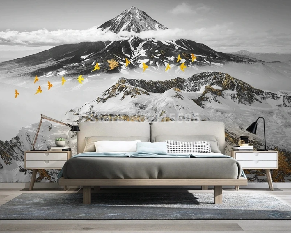 3D Wallpaper Souring Mountain Range SKU# WAL0541